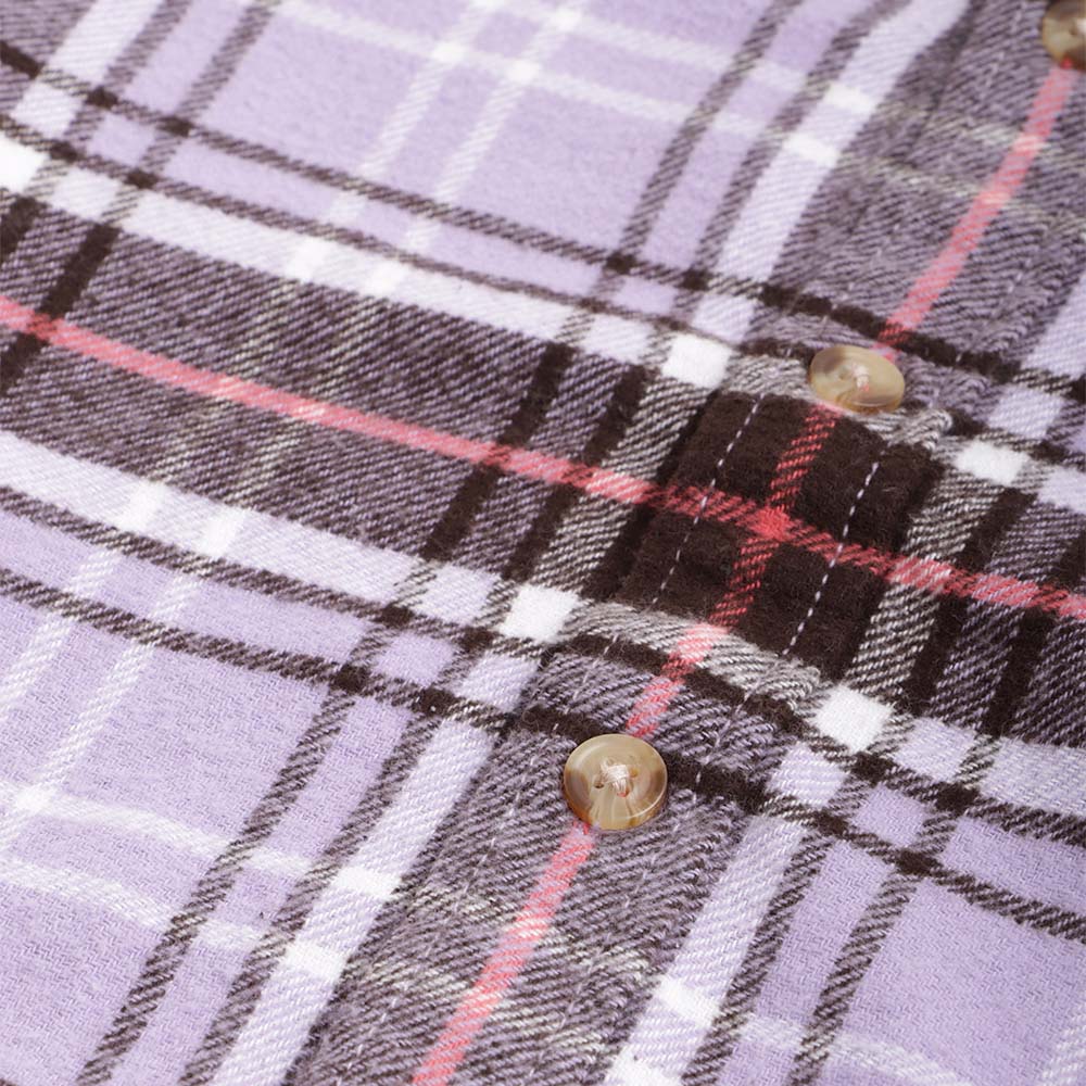 OBEY Terrace Woven Shirt, Purple Rose Multi, Detail Shot 3