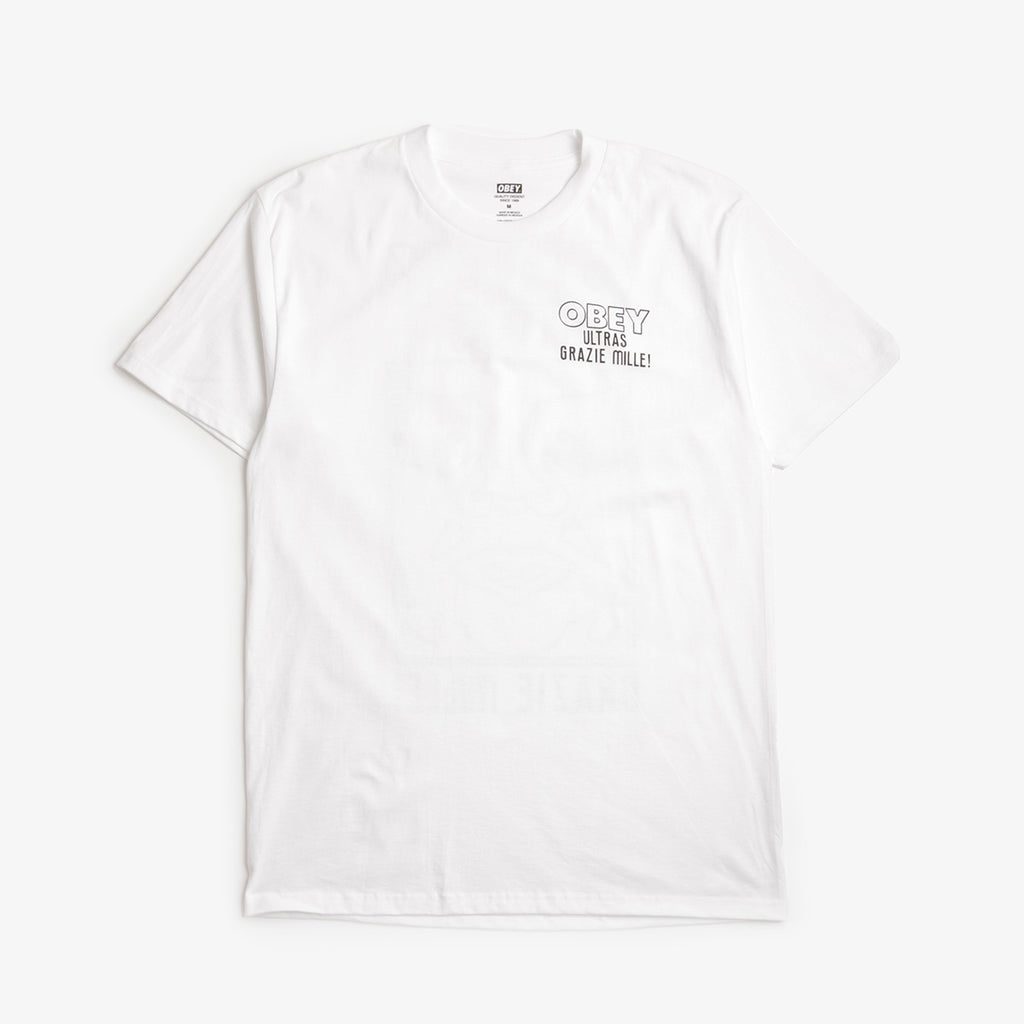 OBEY Ultras T-Shirt, White, Detail Shot 1