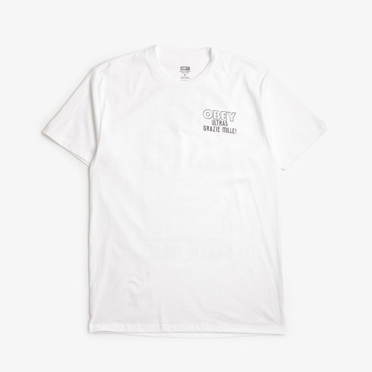 OBEY Ultras T-Shirt, White, Detail Shot 1