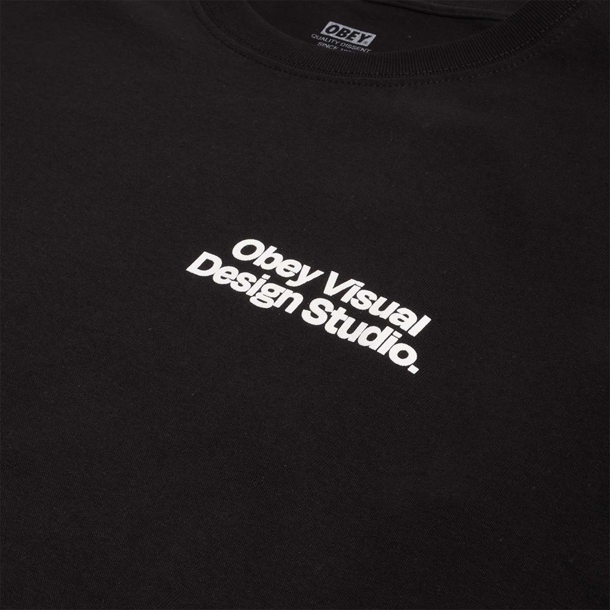 main OBEY Visual Design Studio T-Shirt, Black, Detail Shot 4