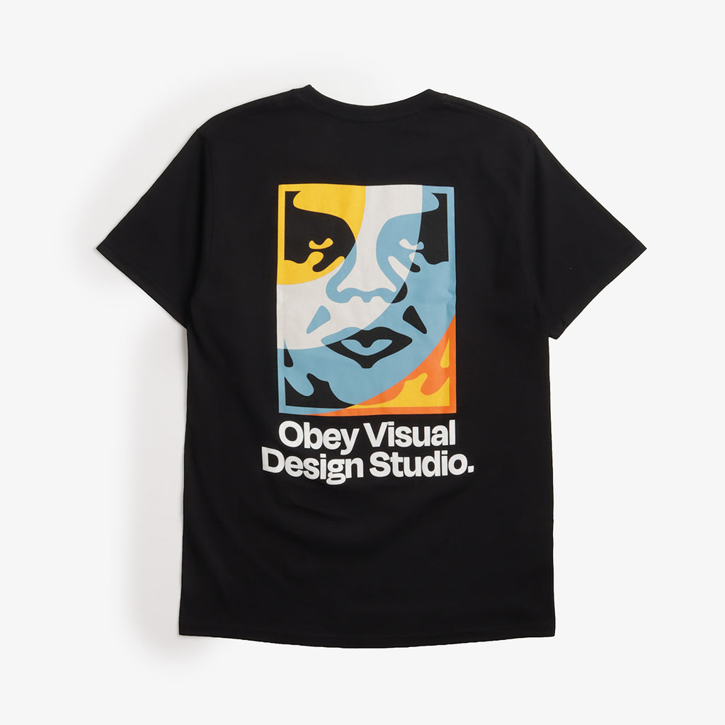 OBEY Visual Design Studio T-Shirt, Black, Detail Shot 2