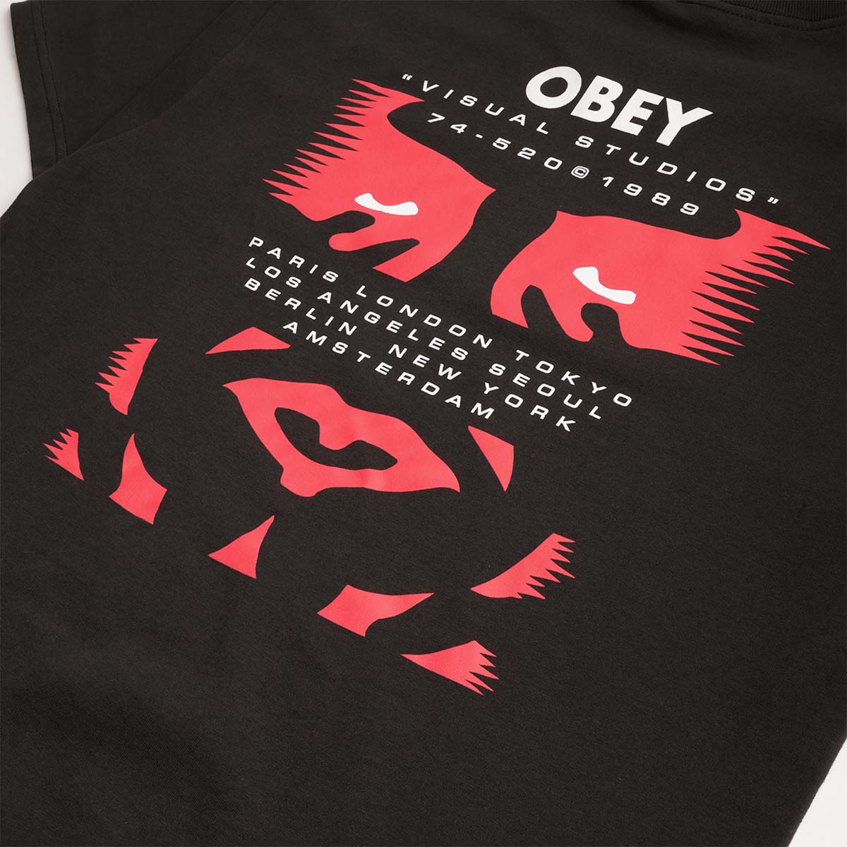 OBEY Visual Studies T-Shirt, Vintage Black, Detail Shot 4