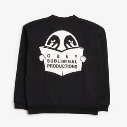 thumbnail OBEY Weldon Extra Heavy Crew Sweatshirt, Black, Detail Shot 2