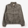 OBEY Workman Zip Jacket, Black Olive Wrinkle Wash, Detail Shot 1