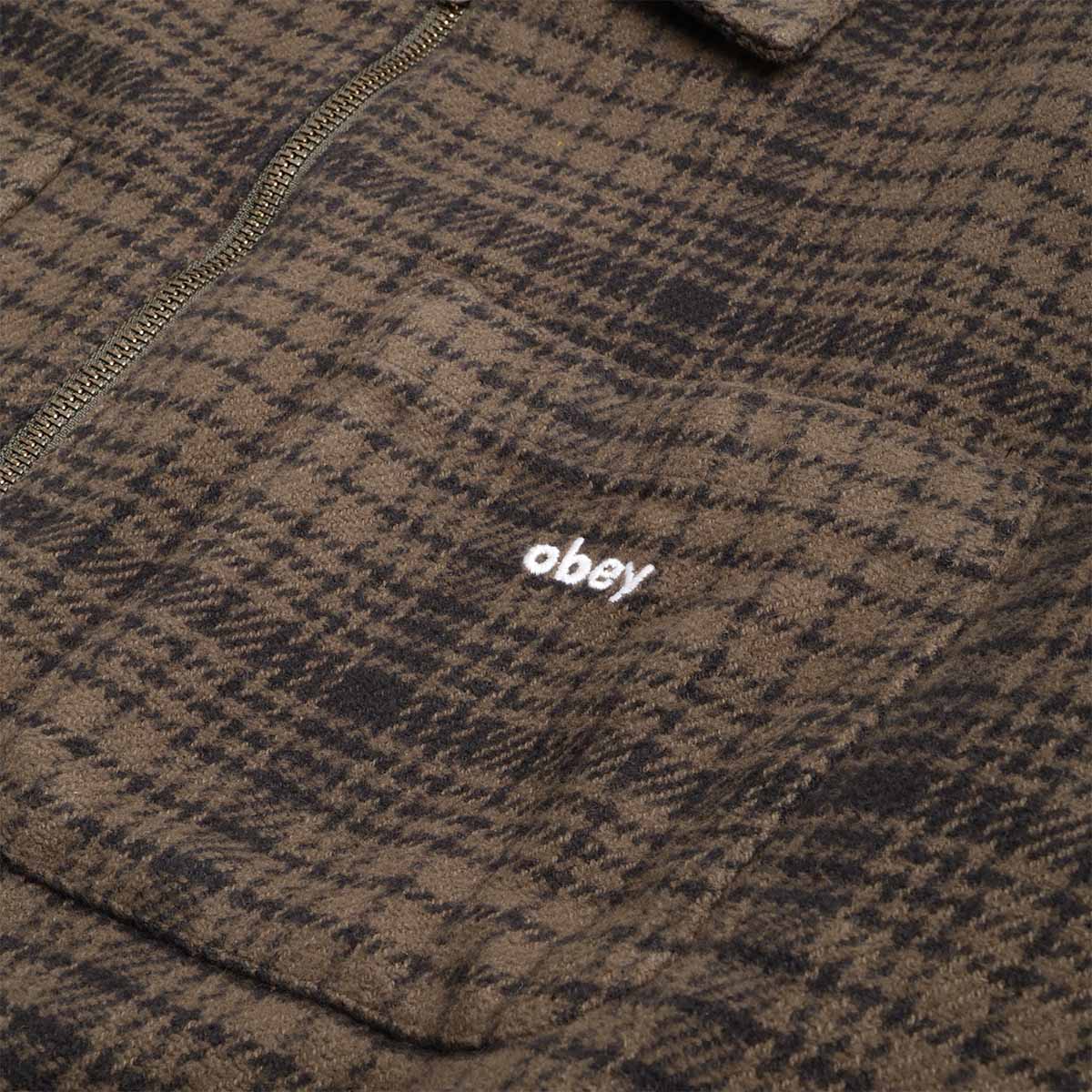 OBEY Parker Zip Shirt Jacket, Rosin Multi, Detail Shot 2