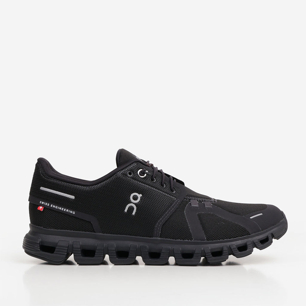 ON Cloud 6 Shoes, Black Black, Detail Shot 1