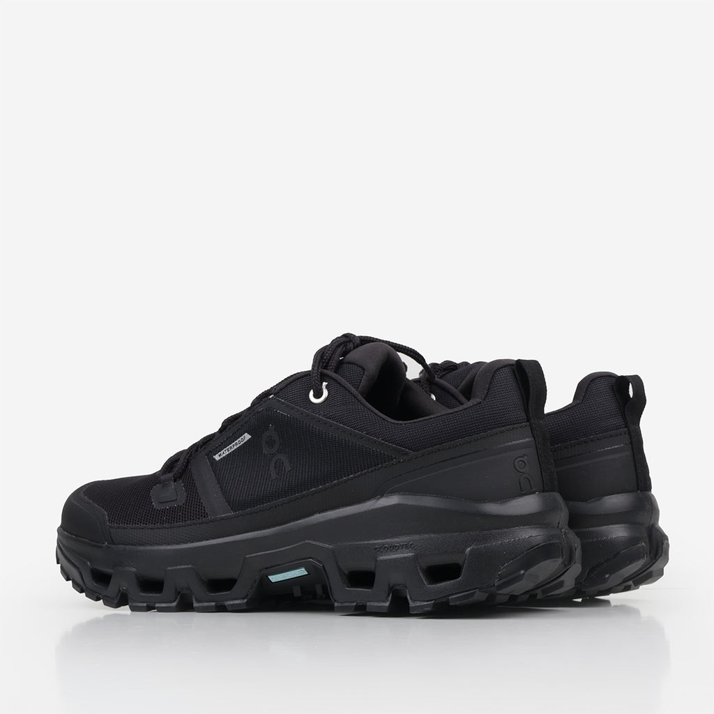 ON Cloudrock Low Waterproof Shoes, Black Black, Detail Shot 4