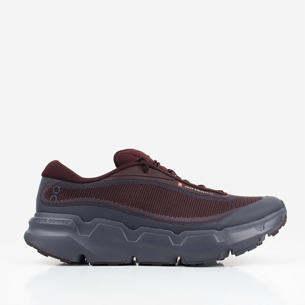 ON Running Cloudsoma Hike Shoes in Burgundy, side view
