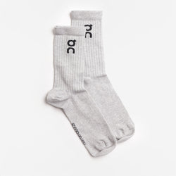 thumbnail ON Logo Sock High 3 Pack, Heather Grey, Detail Shot 2