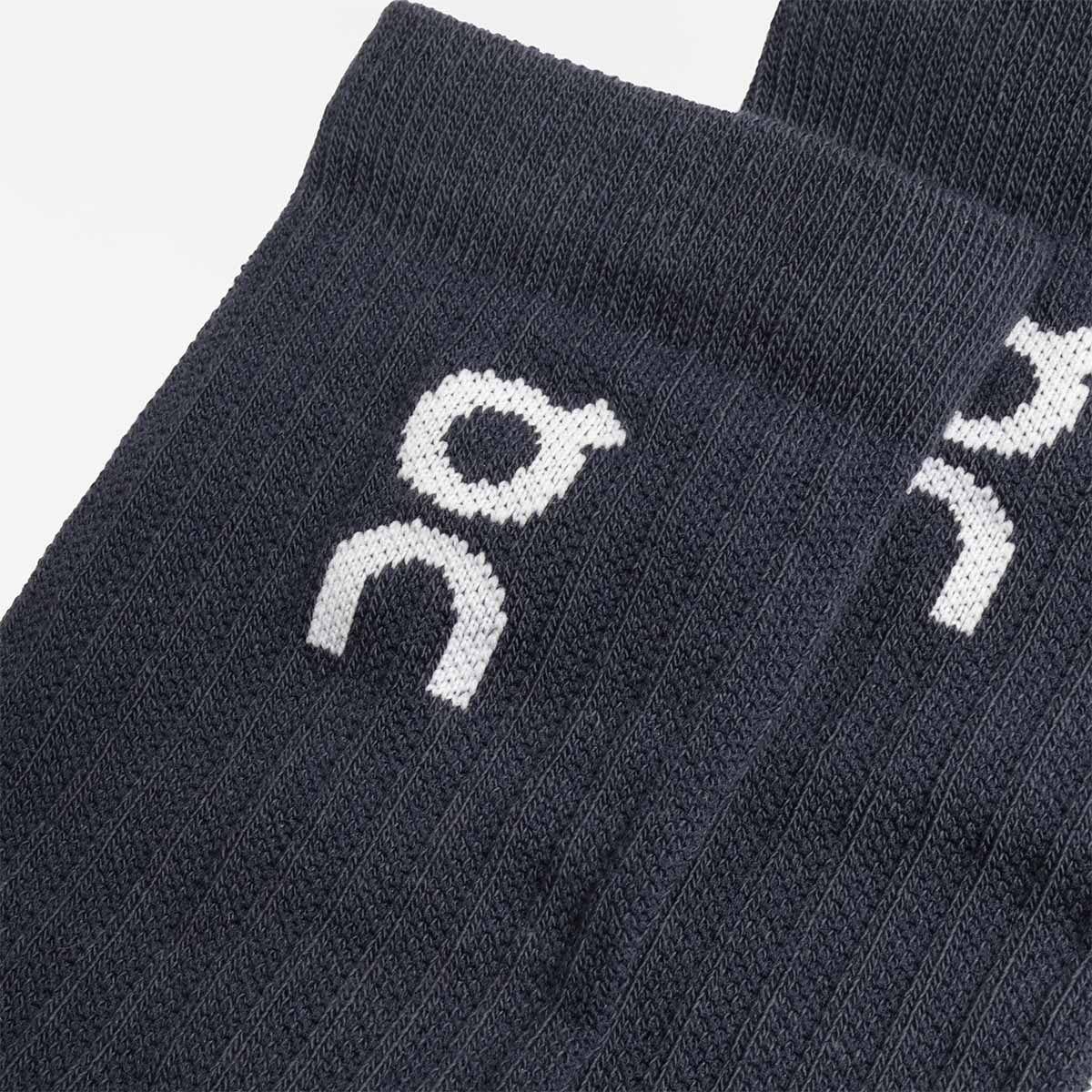 ON Logo Sock High 3 Pack, Navy, Detail Shot 3