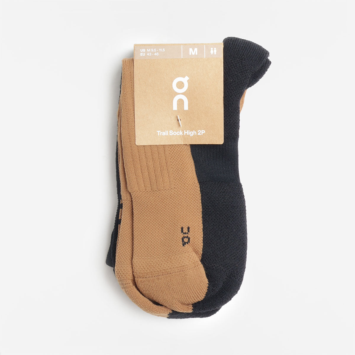 main ON Trail Sock High 2 Pack, Black Sphinx, Detail Shot 1