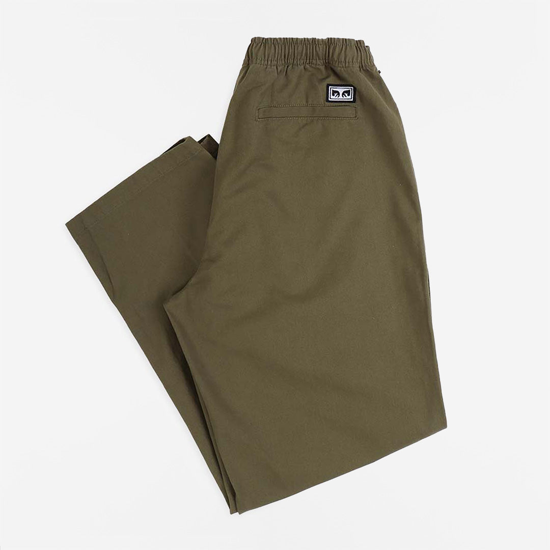 OBEY Easy Twill Pant, Field Green, Detail Shot 1