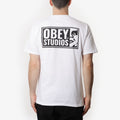 OBEY Studios Icon T-Shirt, White, Detail Shot 1