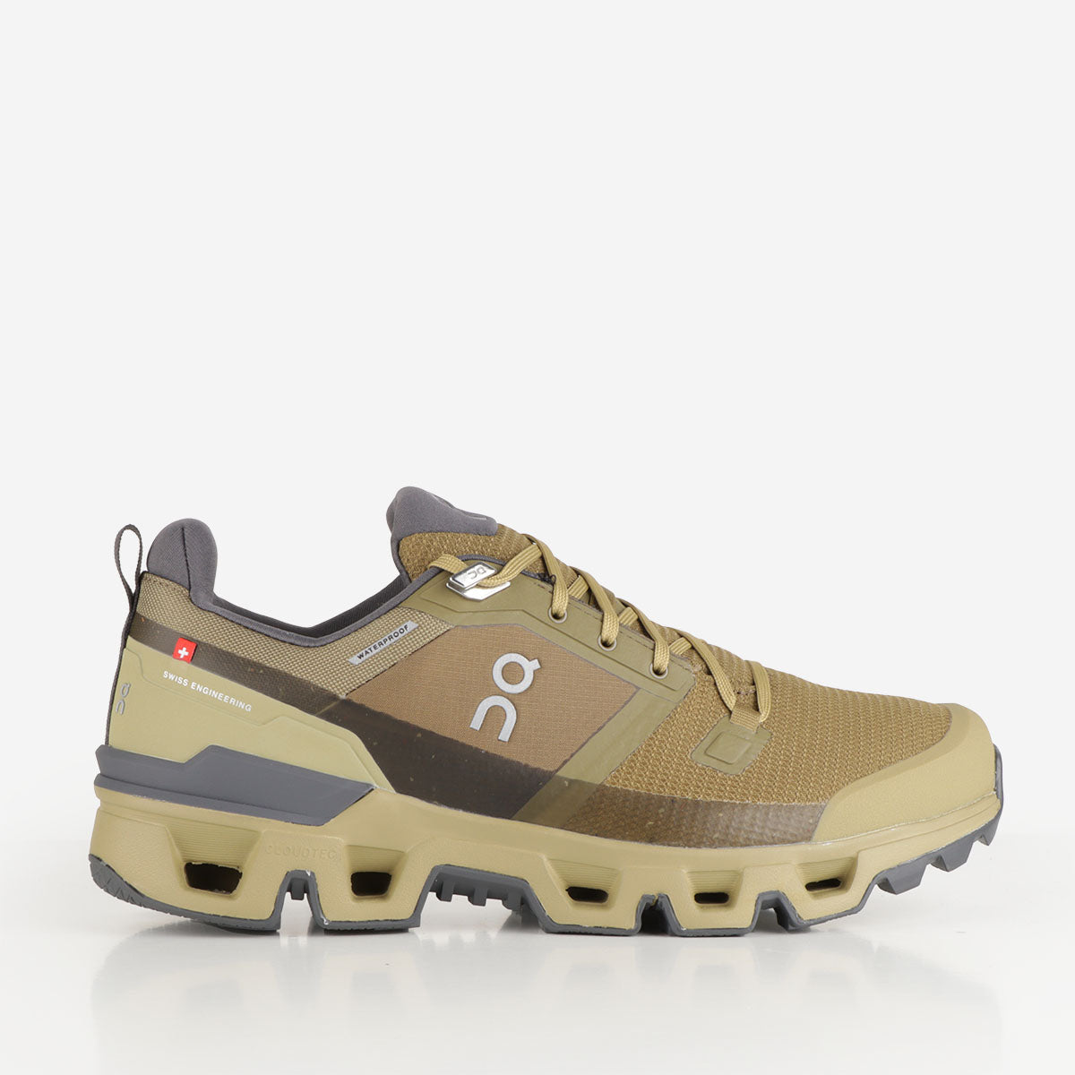 ON Cloudwander Waterproof Shoes, Hunter Safari, Detail Shot 1