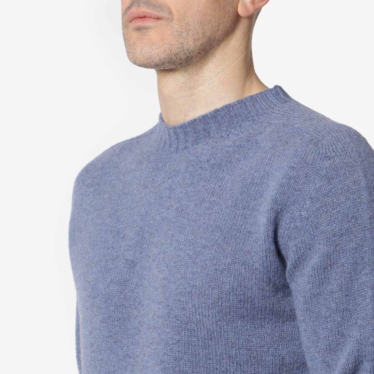 Origin Seamless Crew Jumper, Light Blue, Detail Shot 2