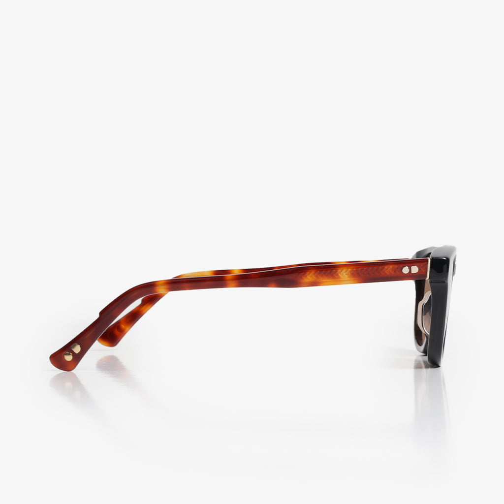 Oscar Deen Morris Sunglasses, Two Tone Coal Sunset, Detail Shot 3