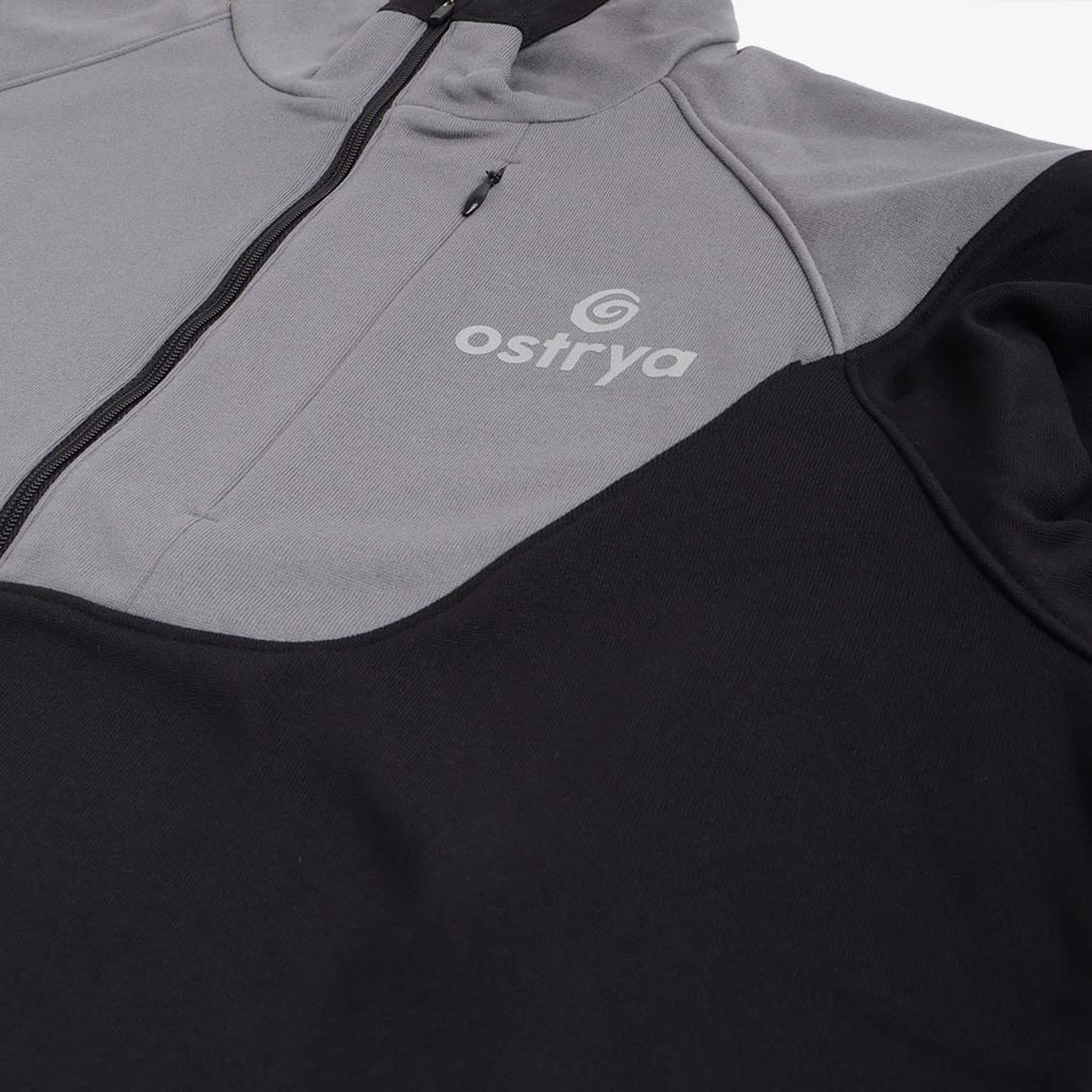Ostrya Rove Half Zip Tech Fleece, Charcoal, Detail Shot 3