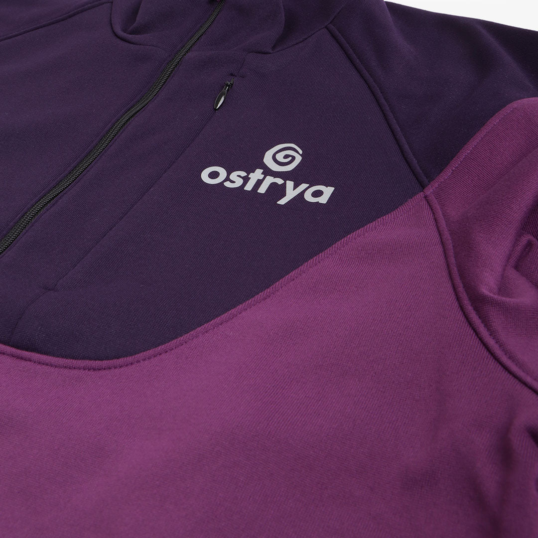 Ostrya Rove Half Zip Tech Fleece, Violet, Detail Shot 2