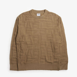 thumbnail Parlez Block Crew Knit, Sand, Detail Shot 1