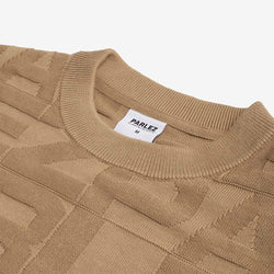 thumbnail Parlez Block Crew Knit, Sand, Detail Shot 2