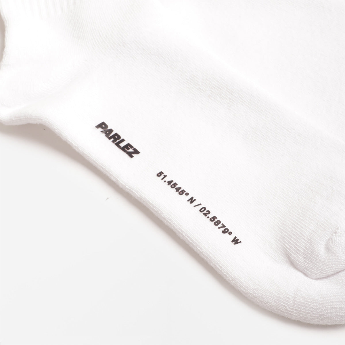 Parlez Obsideo Socks, White, Detail Shot 3