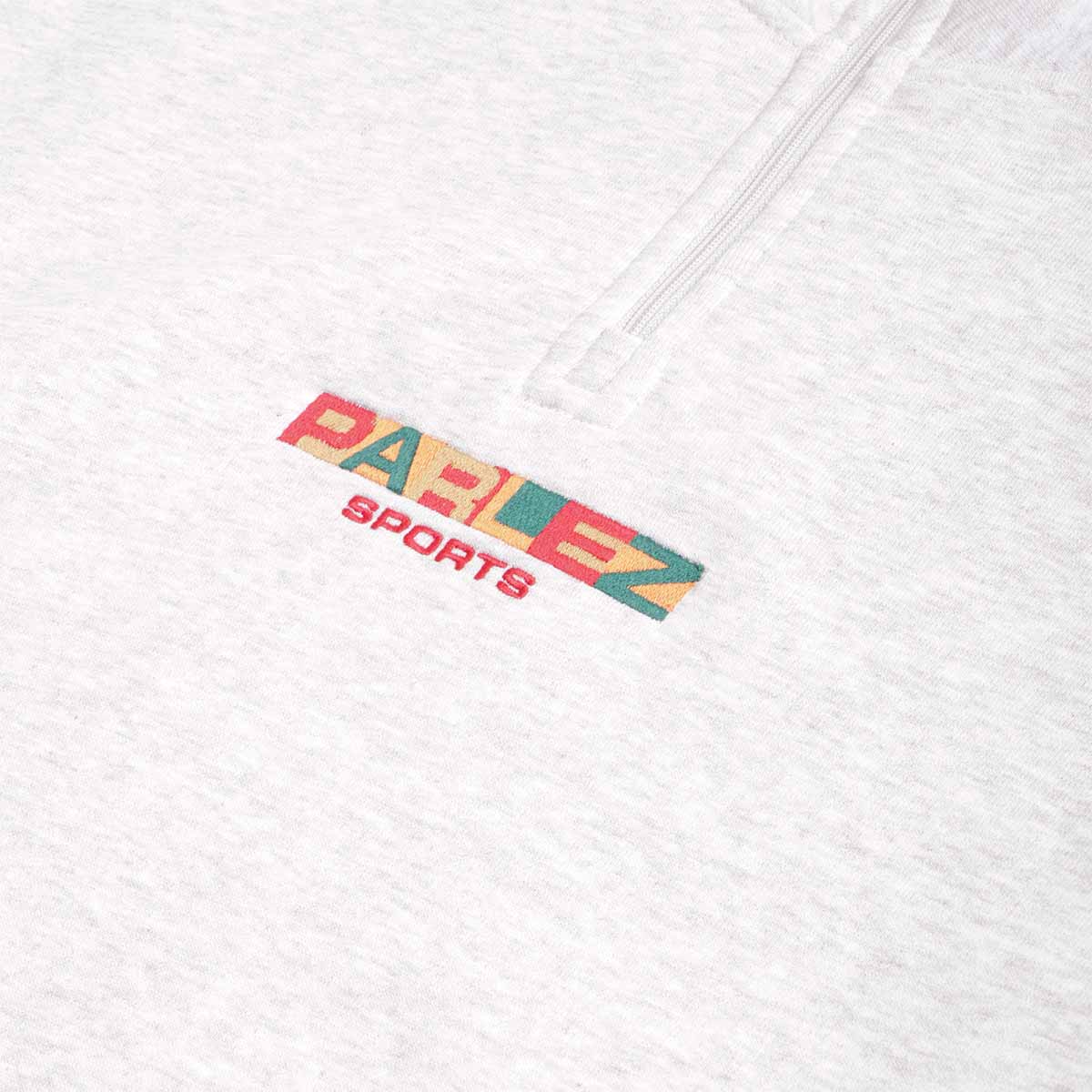 Parlez Ora 1/4 Zip Sweatshirt, Heather, Detail Shot 2
