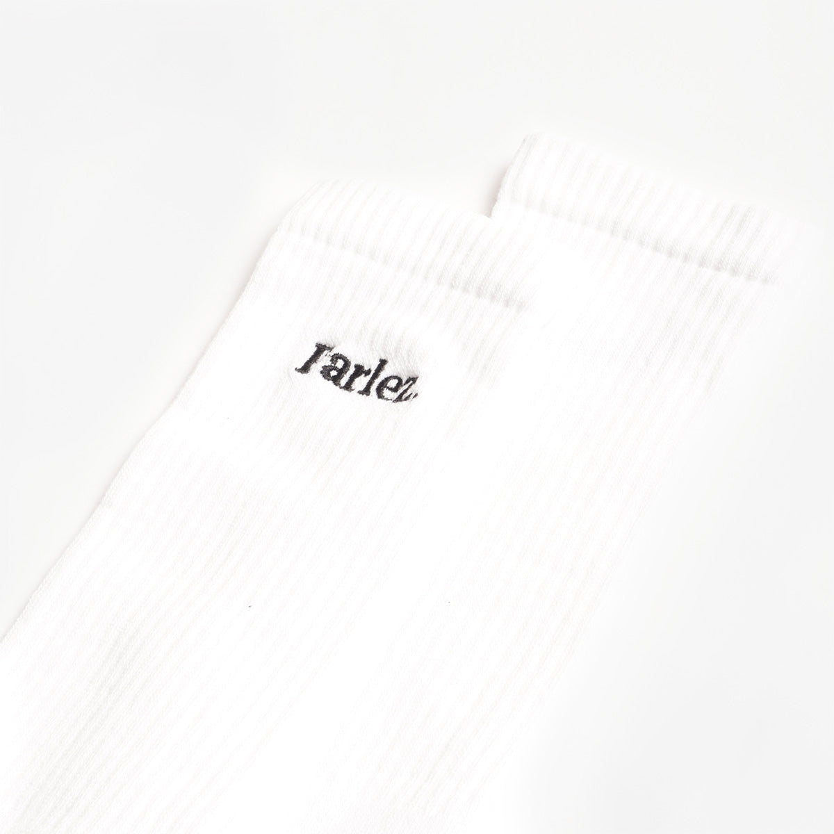 main Parlez Prumo Socks, White, Detail Shot 2