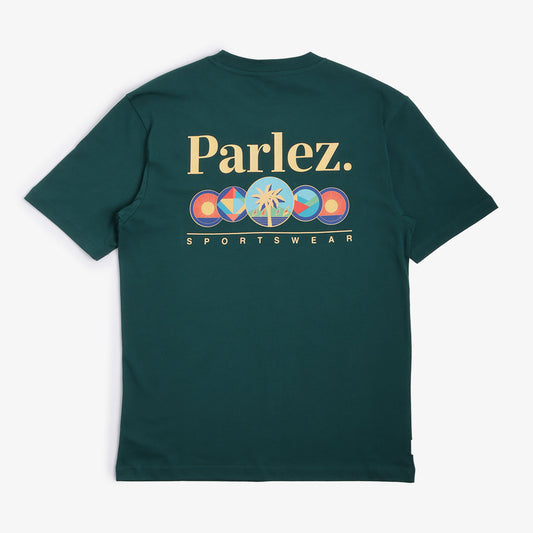 Parlez Reefer T-Shirt, Deep Green, Detail Shot 1
