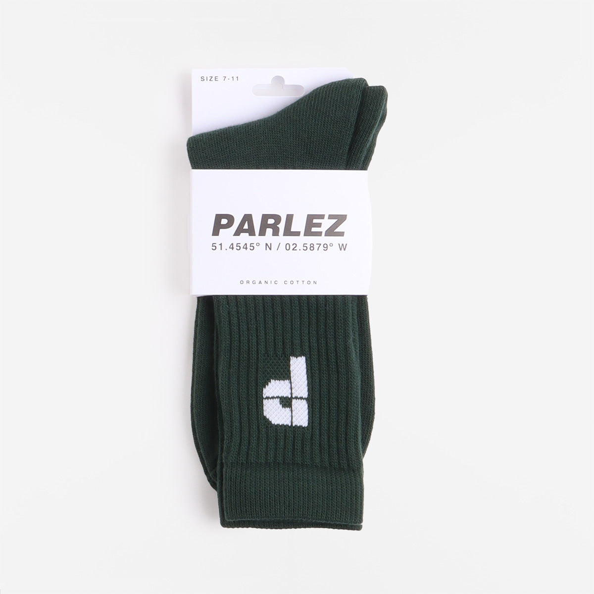 Parlez Roseau Socks, Deep Green, Detail Shot 2