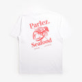 Parlez Slip T-Shirt in White, back print