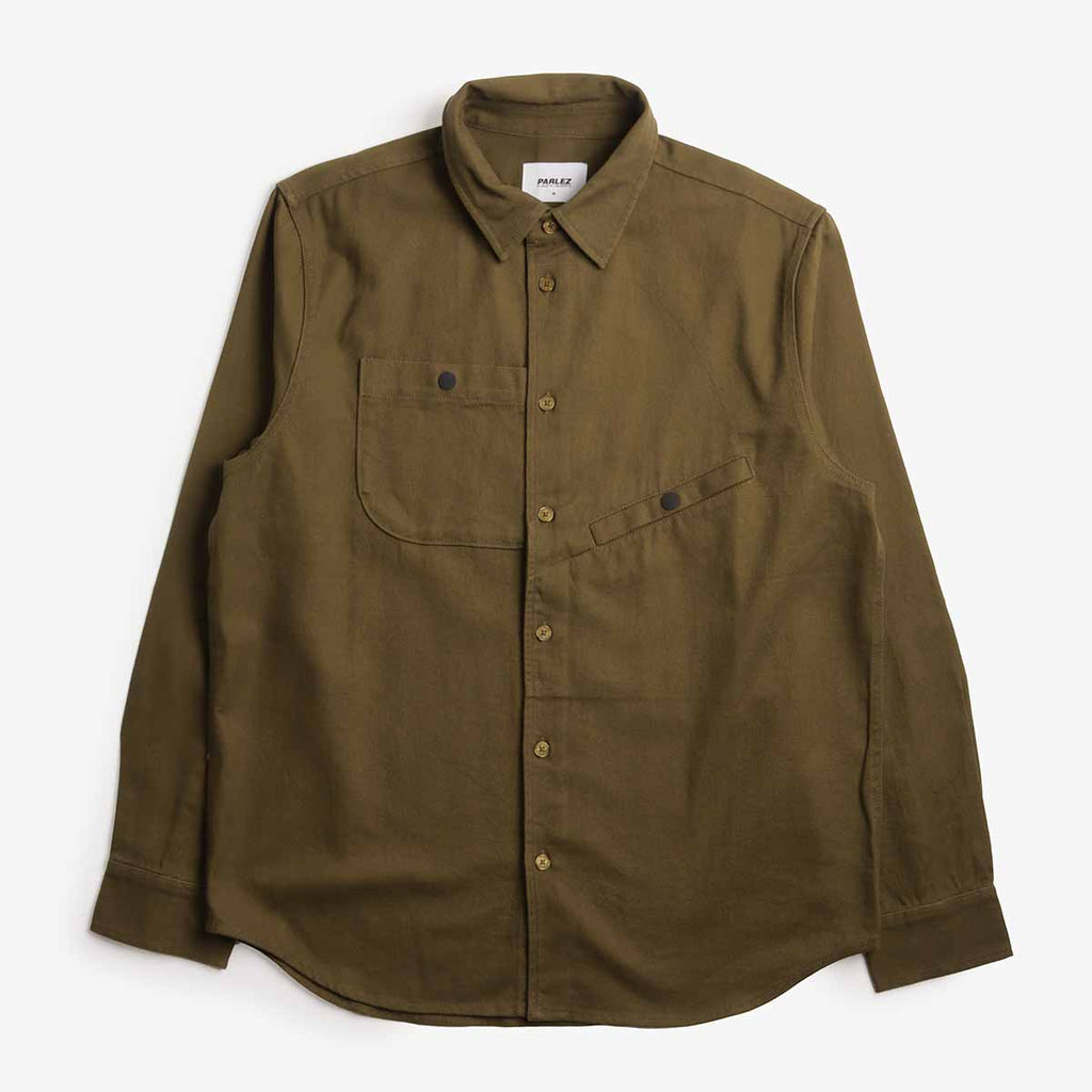 Parlez Task Shirt, Moss, Detail Shot 1