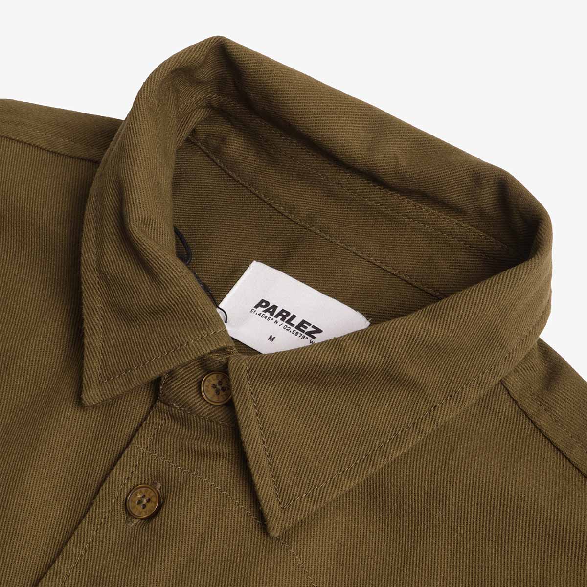 main Parlez Task Shirt, Moss, Detail Shot 3