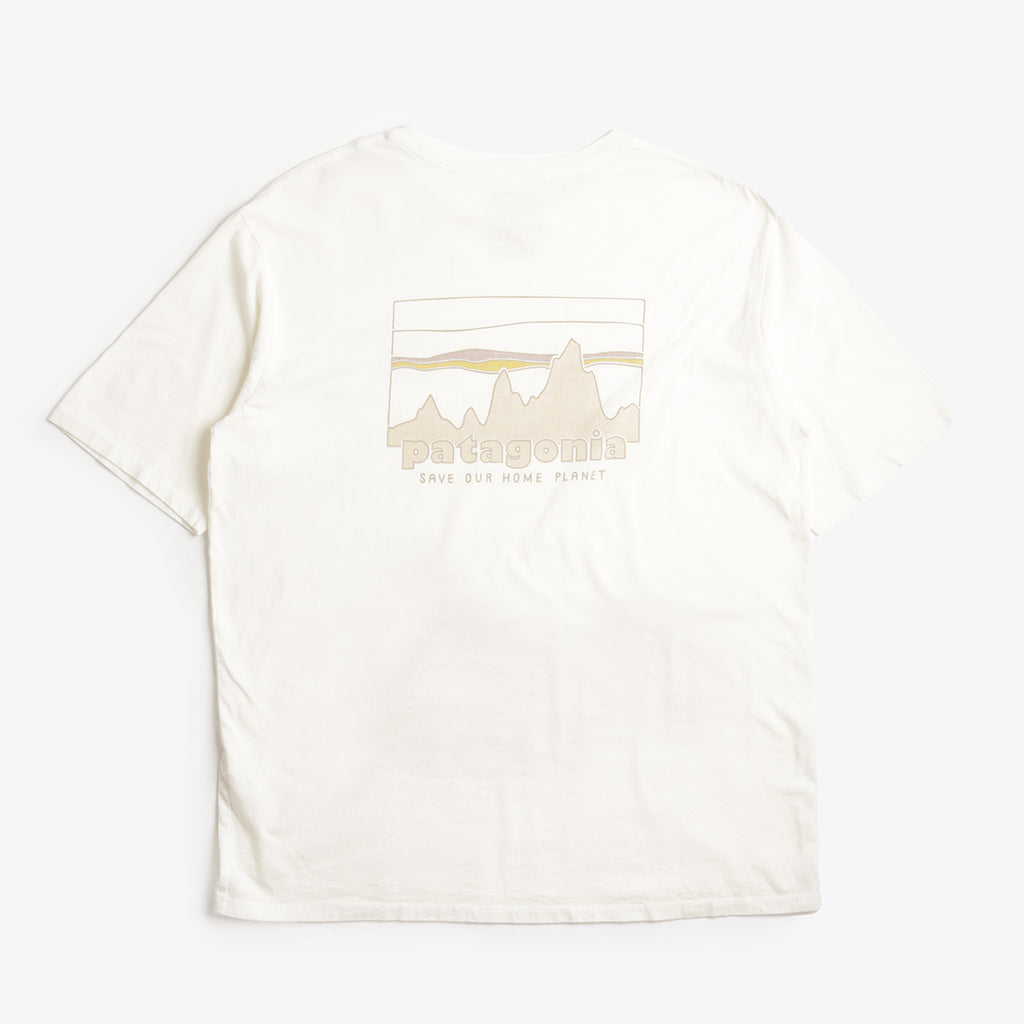 Patagonia '73 Skyline Organic T-Shirt, Birch White, Detail Shot 3