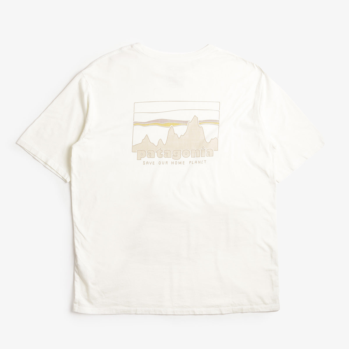 main Patagonia '73 Skyline Organic T-Shirt, Birch White, Detail Shot 3
