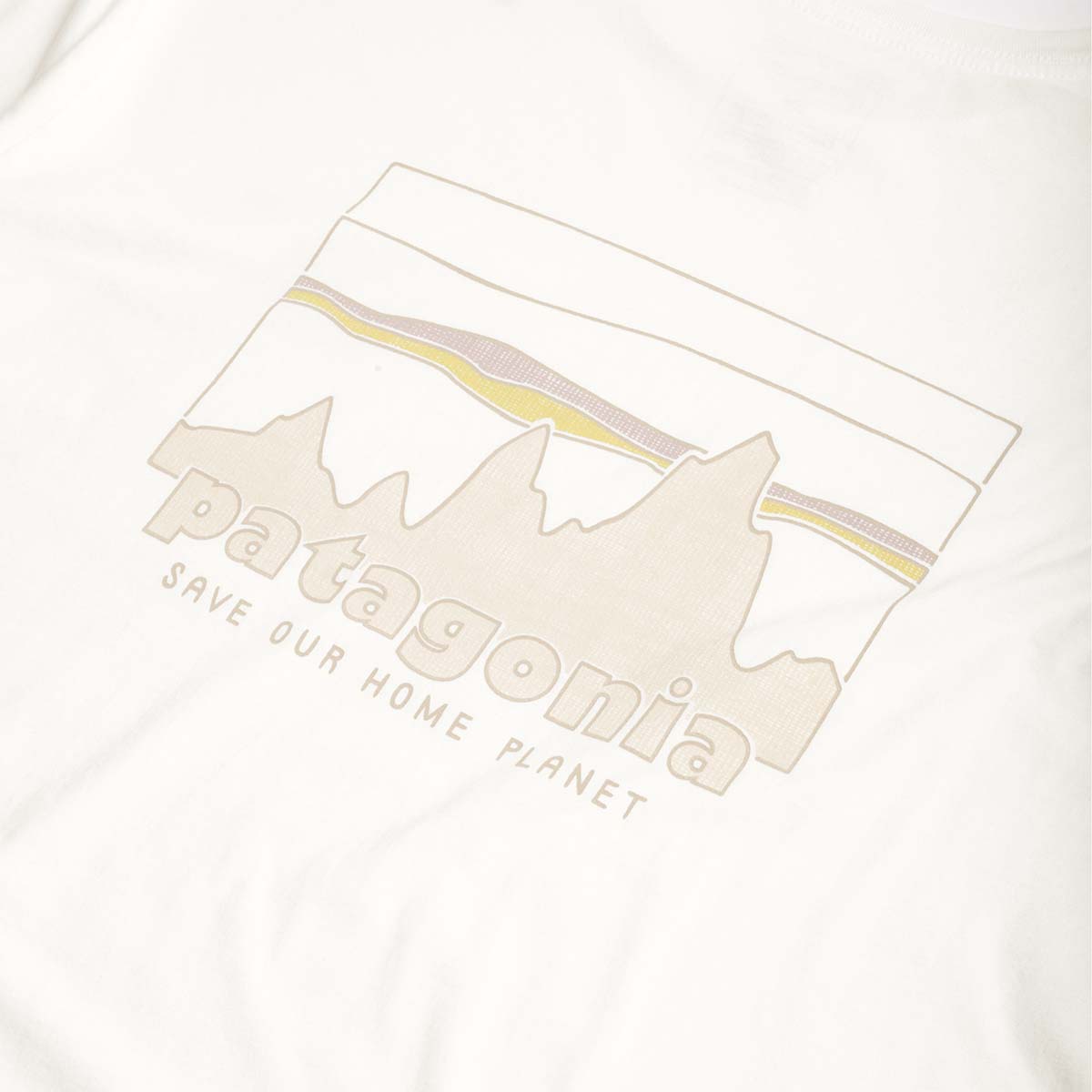 main Patagonia '73 Skyline Organic T-Shirt, Birch White, Detail Shot 4