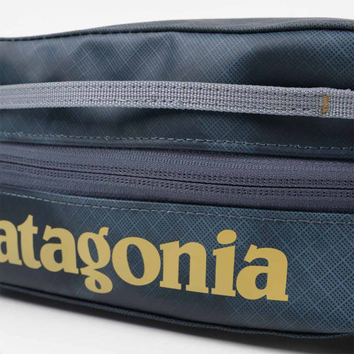 Patagonia logo detail on the Summit Blue 3L packing cube