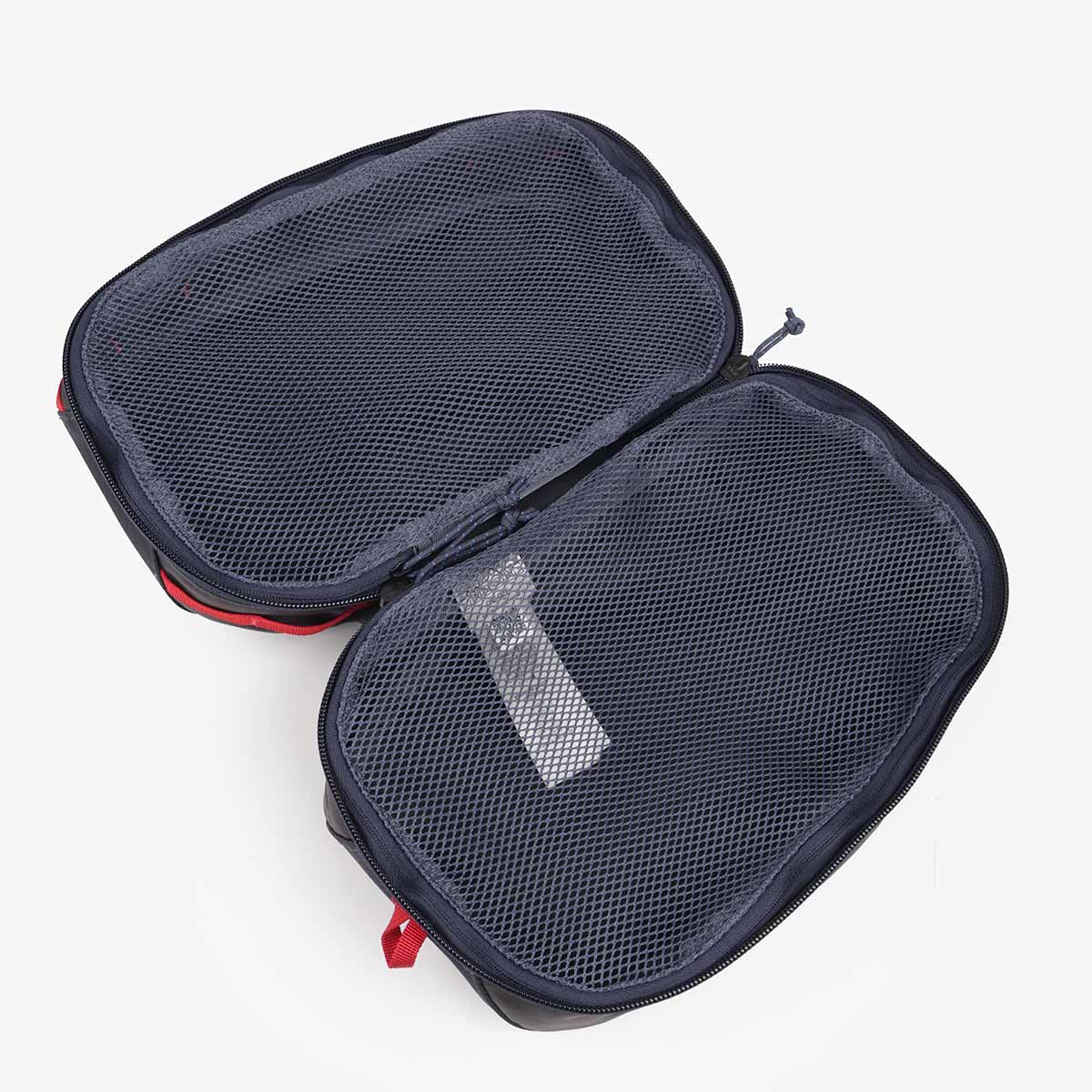 main Patagonia Black Hole Cube 6L, Smolder Blue w Amanita Red, Detail Shot 4