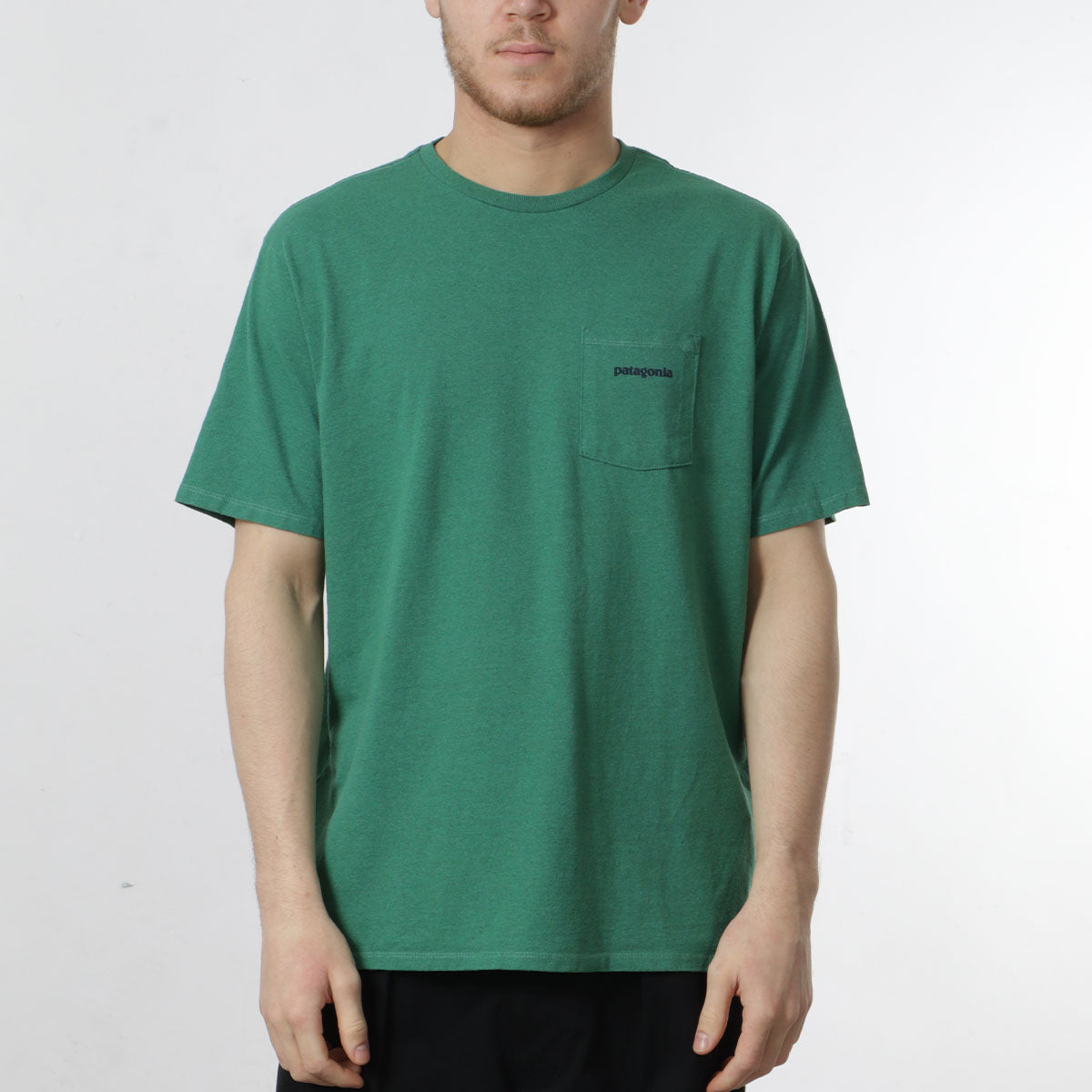 Patagonia Boardshort Logo Pocket Responsibili-Tee T-Shirt, Gather Green, Detail Shot 2