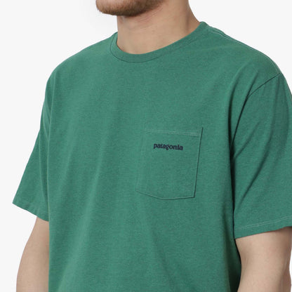 Patagonia Boardshort Logo Pocket Responsibili-Tee T-Shirt, Gather Green, Detail Shot 3