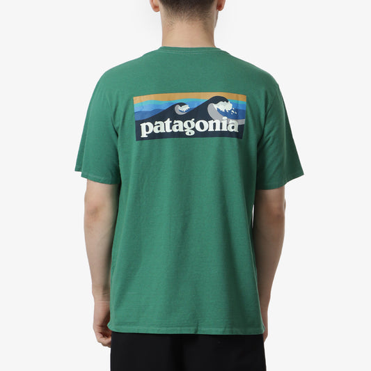 Patagonia Boardshort Logo Pocket Responsibili-Tee T-Shirt, Gather Green, Detail Shot 1