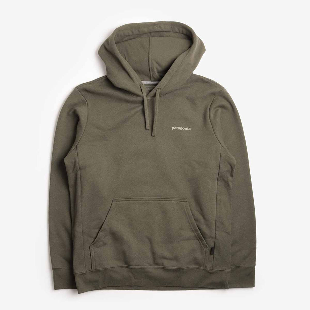 Patagonia Boardshort Logo Uprisal Hoodie, Basin Green, Detail Shot 1