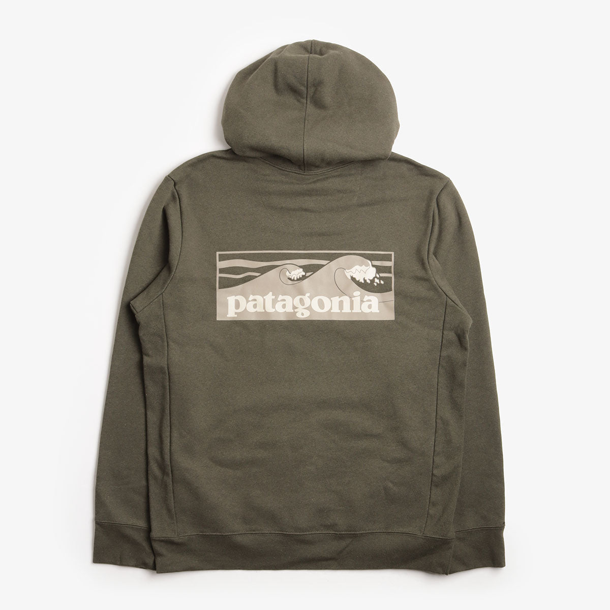 Patagonia Boardshort Logo Uprisal Hoodie, Basin Green, Detail Shot 2