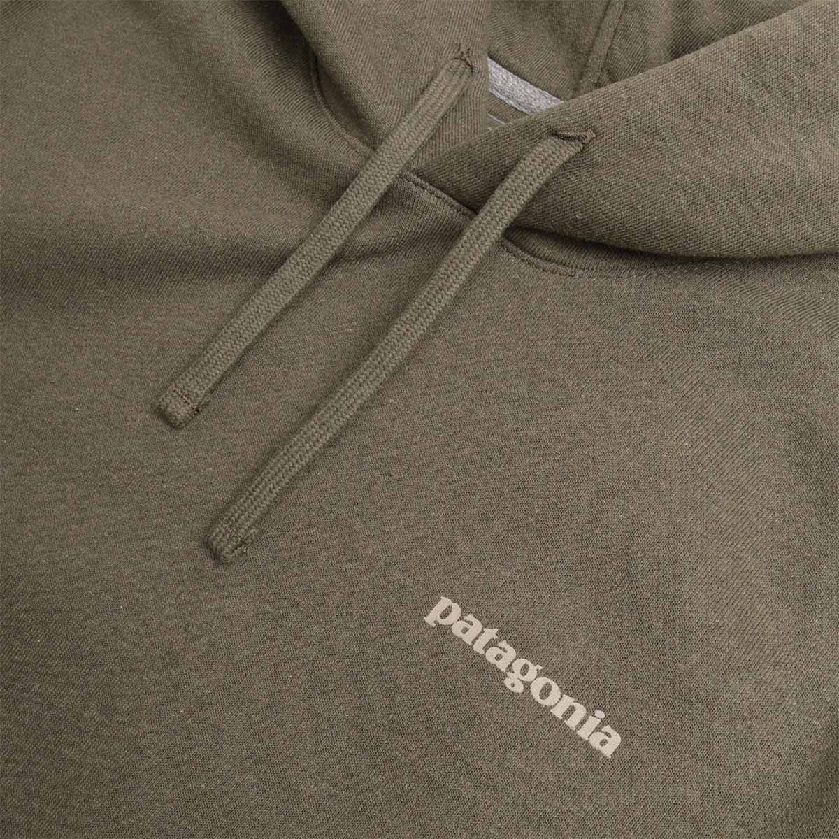 Patagonia Boardshort Logo Uprisal Hoodie, Basin Green, Detail Shot 4