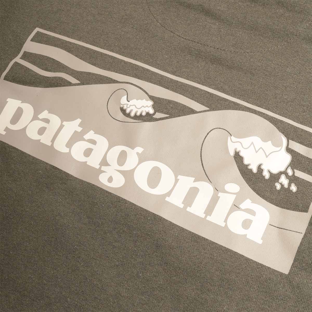 Patagonia Boardshort Logo Uprisal Hoodie, Basin Green, Detail Shot 5