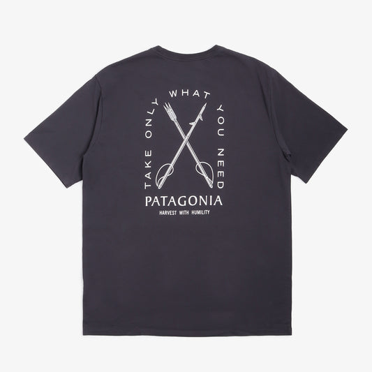Patagonia CTA Organic T-Shirt, Humble Harvest: Ink Black, Detail Shot 1