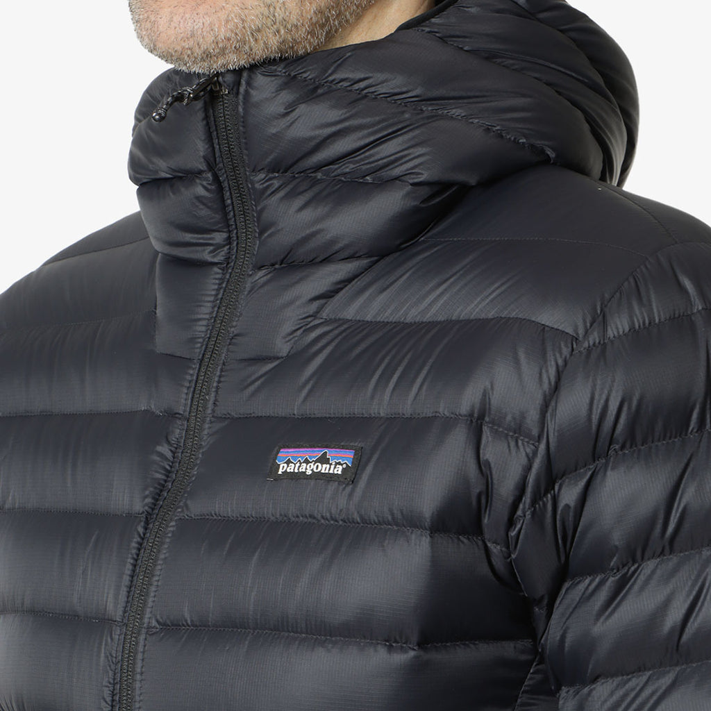 Patagonia Down Sweater Hoodie, Black, Detail Shot 2
