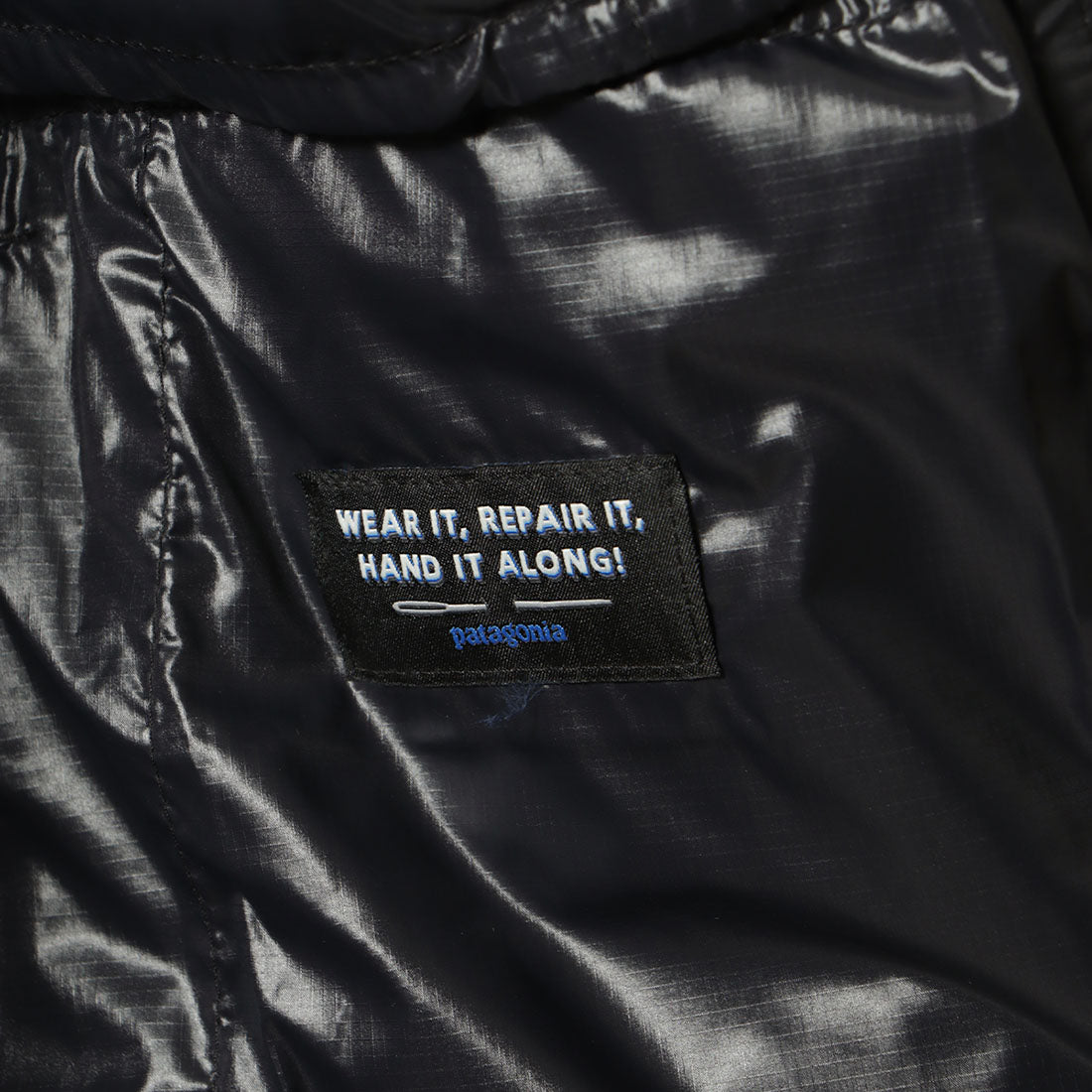 Patagonia Down Sweater Hoodie, Black, Detail Shot 6