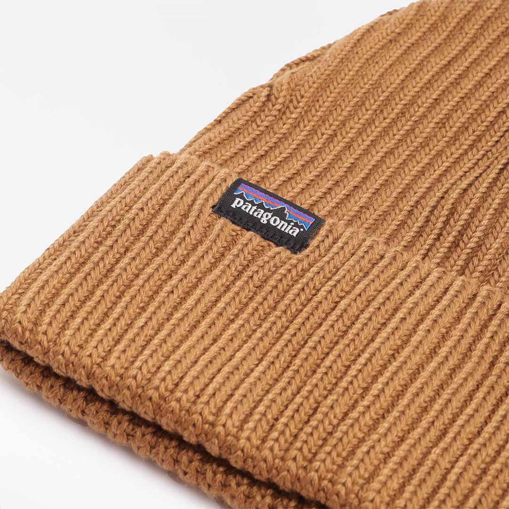 Patagonia Fisherman's Rolled Beanie, Raptor Brown, Detail Shot 2