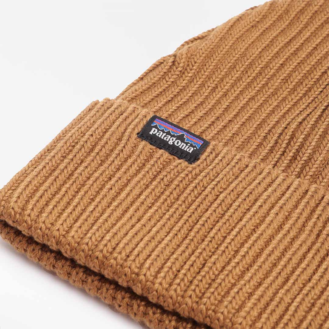 Patagonia Fisherman's Rolled Beanie, Raptor Brown, Detail Shot 2