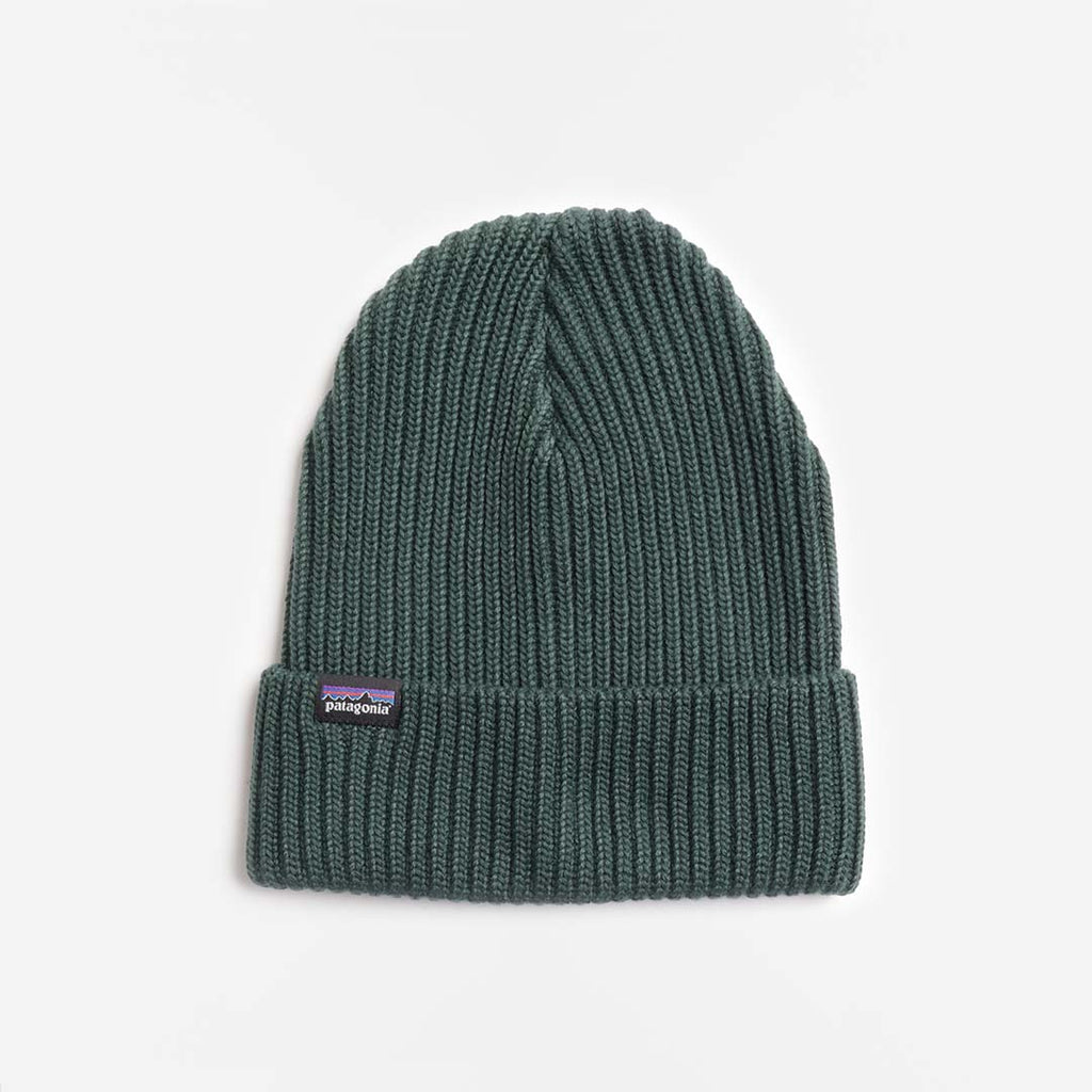 Patagonia Fishermans Rolled Beanie, Cascade Green, Detail Shot 1